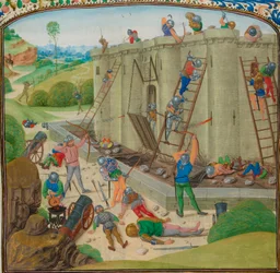 Las representaciones más antiguas conocidas del castillo ilustran el asedio de Brest por el duque de Lancaster en 1386